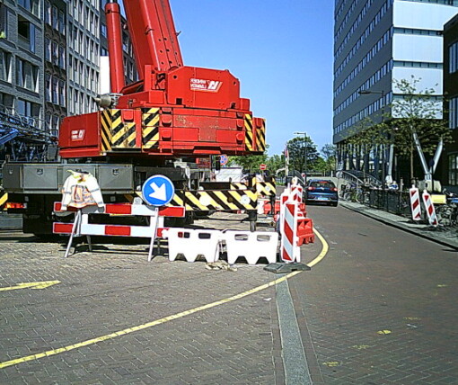 Wegwerkzaamheden afzetting